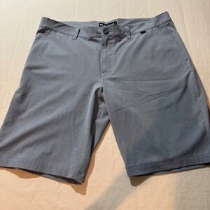 Travis Mathew Mens Shorts 38 Gray Casual Golf Hybrid Flat‎ Front